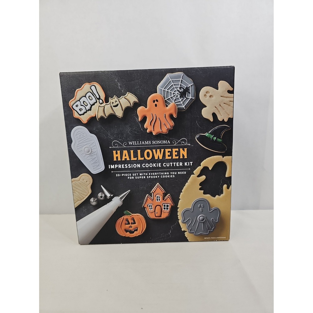 Williams Sonoma Halloween Cookie Cutter Set-Pumpkin,Bat,Mummy,Ghost,Boo,Web -New